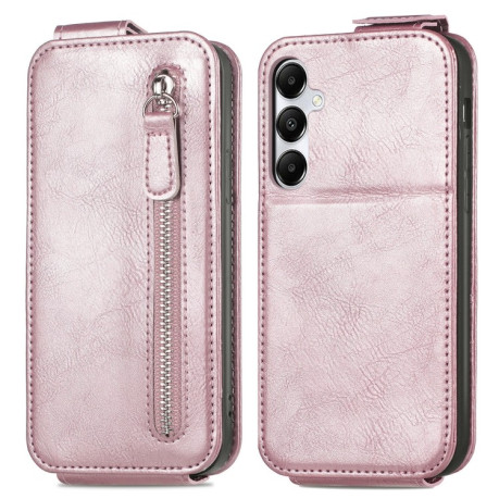 Флип-чехол Zipper Wallet Vertical для Samsung Galaxy A55 5G - розовый