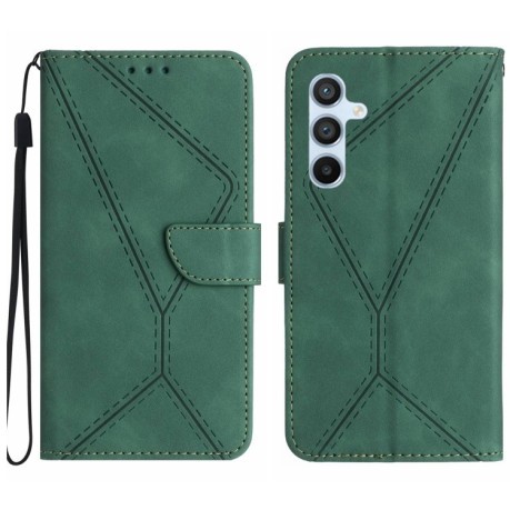 Чохол-книжка Stitching Embossed Leather для Samsung Galaxy A16 5G - зелений