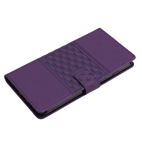 Чохол-книжка Diamond Embossed Skin Feel для Xiaomi Redmi Note 14 4G - фіолетовий