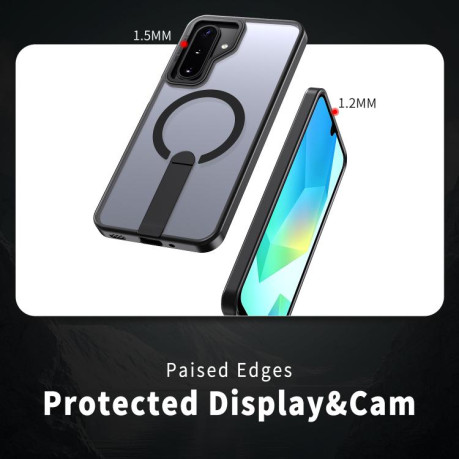 Чехол Kalebol Star Shine Skin Feel с MagSafe и подставкой на Samsung Galaxy A17 5G - черный