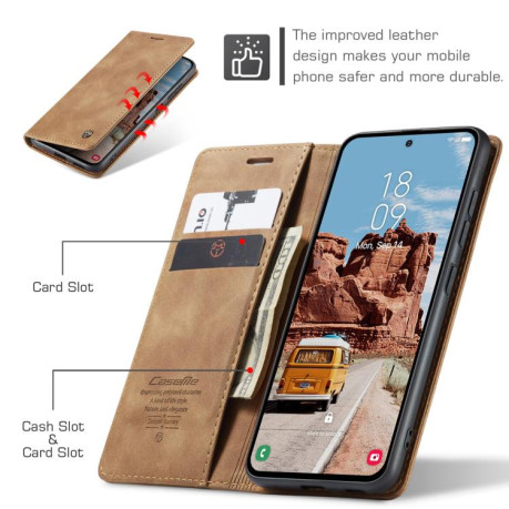 Чохол-книжка CaseMe-013 Multifunctional  для Samsung Galaxy S25+ 5G - коричневий