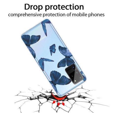 Силілконовий чохол Painted TPU Protective Case Blue Butterfly на Samsung Galaxy Note 20
