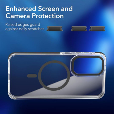 Чехол Dual-color MagSafe TPU Hybrid для Samsung Galaxy A56 5G - серый