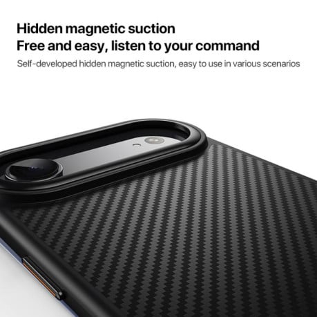 Противоударный чехол Kevlar Fiber с MagSafe на iPhone Air - черный