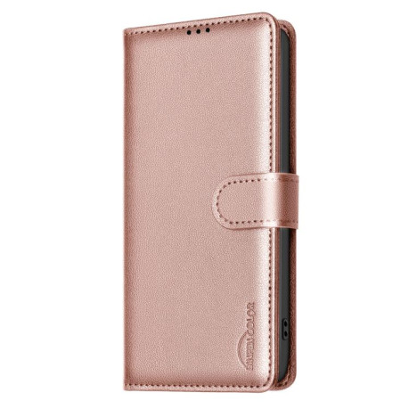 Чехол-книжка Litchi Texture RFID Anti-theft Leather для Xiaomi Redmi Note 14 4G - золотой
