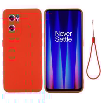 Силіконовий чохол Solid Color Liquid Silicone на Reno7 5G Global/ Find X5 Lite/OnePlus Nord CE2 5G - червоний