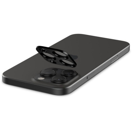 Комплект защитных стекол на камеру Spigen Optik.tR Camera Protector 2 pcs. для  iPhone 14 Pro / Pro Max / 15 Pro / Pro Max / 16 Pro / Pro Max - Black