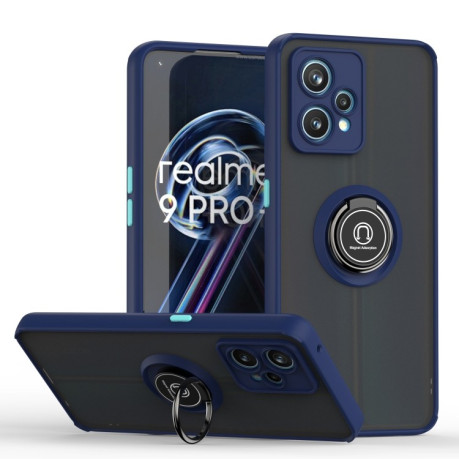 Противоударный чехол Q Shadow 1 Series для Realme 9 Pro Plus - темно-синий