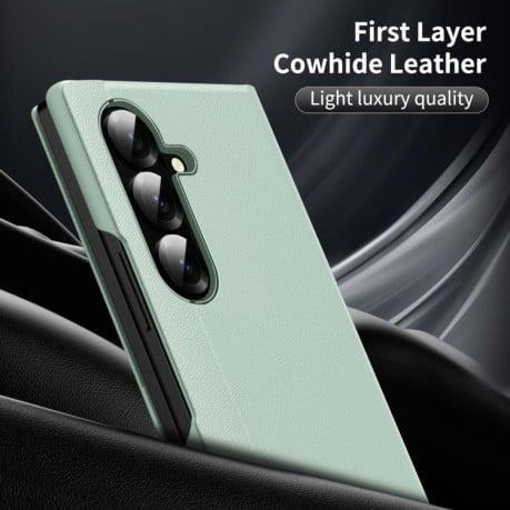 Чехол-книжка Smart View Window Leather на Samsung Galaxy Fold 7 5G - зеленый