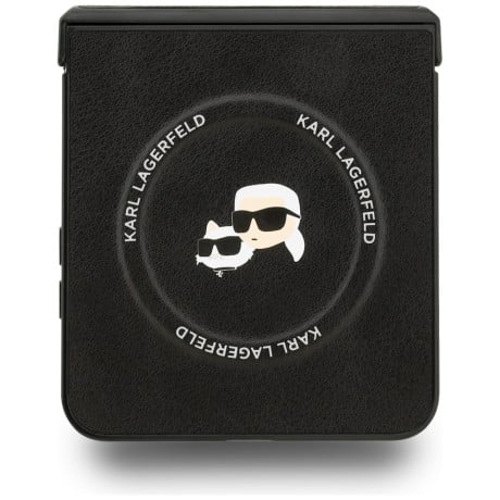 Оригинальній чехол Karl Lagerfeld Karl&amp;amp;Choupette Pins MagSafe на Samsung Galaxy Flip 7 - Black