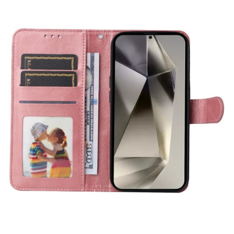 Чохол-книжка Stitching Calf Texture для Samsung Galaxy S25 Ultra 5G - рожеве золото