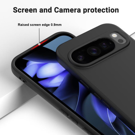 Силиконовый чехол Solid Color Liquid Silicone на Google Pixel 10 Pro XL - черный