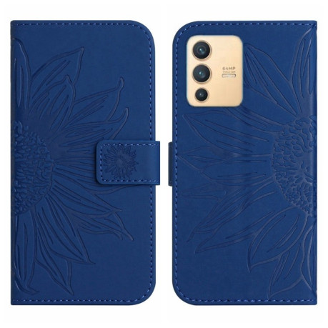 Чехол-книжка Skin Feel Sun Flower для Vivo V23 5G - синий