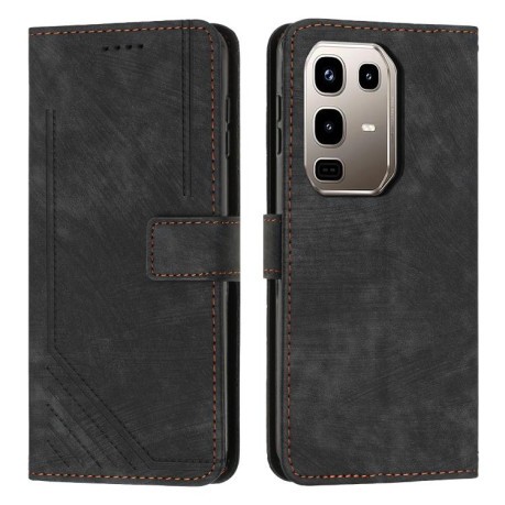 Чехол-книжка Skin Feel Stripe Pattern для Infinix Note 50 4G / 50 Pro 4G - черный