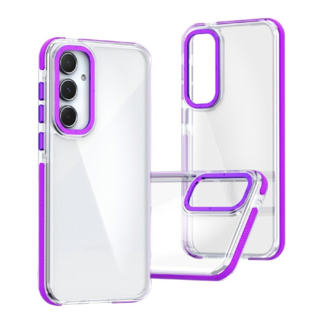 Чехол Dual-Color Clear Acrylic Hybrid для Samsung Galaxy A55 5G - фиолетовый