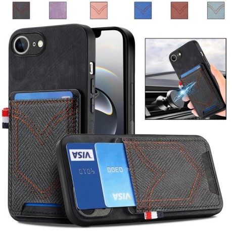 Чохол Denim Texture Leather Skin на iPhone 16e - чорний