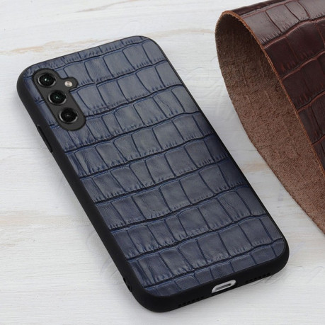 Противоударный чехол Crocodile Texture для Samsung Galaxy A14 5G - синий