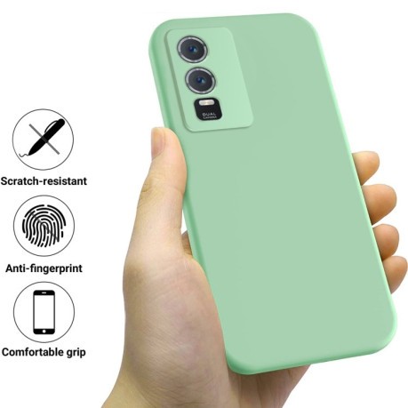 Силіконовий чохол Solid Color Liquid Silicone на Vivo Y76 5G/Y76s - зелений