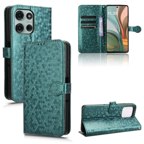 Чехол-книжка Honeycomb Dot для Motorola Moto G75 5G - зеленый