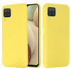 Силиконовый чехол Solid Color Liquid Silicone на Samsung Galaxy A12/M12 - желтый