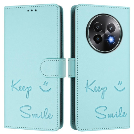 Чехол-книжка Embossing Stripe RFID для Realme 13+ 5G/13 Pro 5G/13 Pro+ - зелений