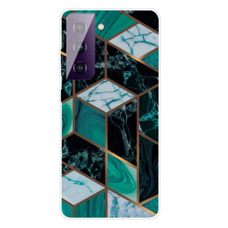 Протиударний чохол Marble Pattern для Samsung Galaxy S21 - Rhombus Dark Green