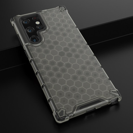 Противоударный чехол Honeycomb на Samsung Galaxy S22 Ultra 5G - черный