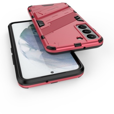 Противоударный чехол Punk Armor для Samsung Galaxy S22 5G - светло-красный