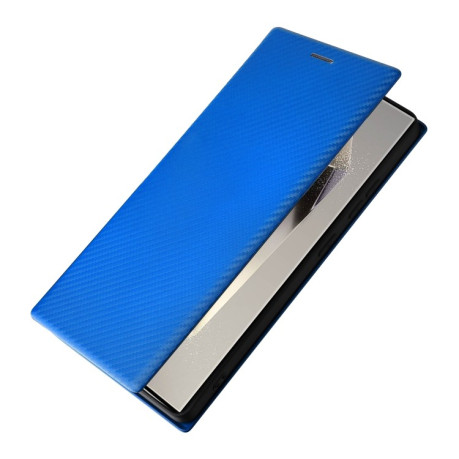 Чохол-книжка Carbon Fiber Texture на Samsung Galaxy S25 Ultra 5G - синій