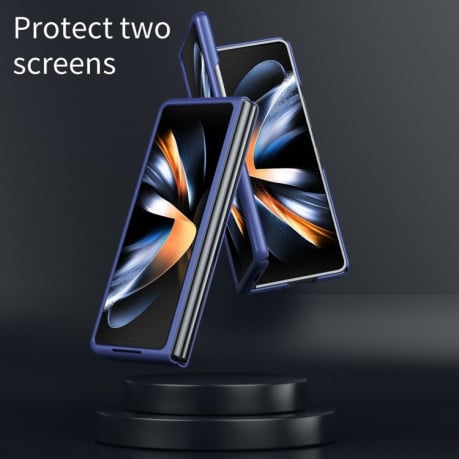 Противоударный чехол Skin Feel Frosted для Samsung Galaxy Fold 5 - синий