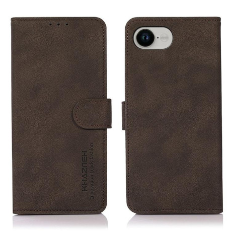 Чохол-книжка KHAZNEH Matte Texture для iPhone 16e - коричневий