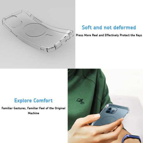Противоударный чехол R-JUST All-inclusive Magsafe для iPhone 12 Pro Max - прозрачный