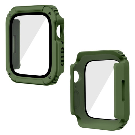 Противоударная накладка с защитным стеклом 2 in 1 Screen для Apple Watch Series 3 / 2 / 1 42mm - зеленая