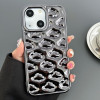 Силиконовый чехол Cloud Texture Electroplated TPU для iPhone 15 - черный
