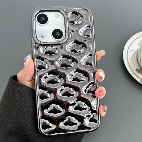 Силіконовий чохол Cloud Texture Electroplated TPU для iPhone 15 - чорний