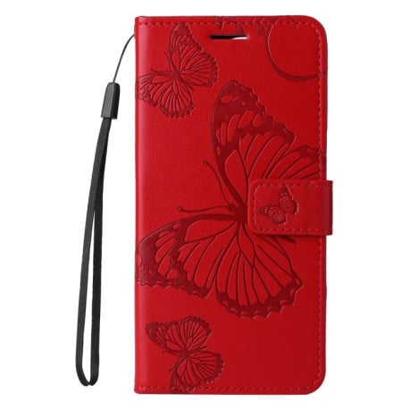 Чохол-книжка Embossed Butterfly для Xiaomi Redmi Note 14 Pro 5G/ 14 Pro+ 5G - червоний