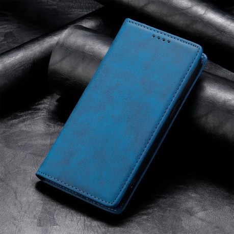 Чехол-книжка Business Solid Color Magnetic RFID Leather на Realme GT 6 - синий