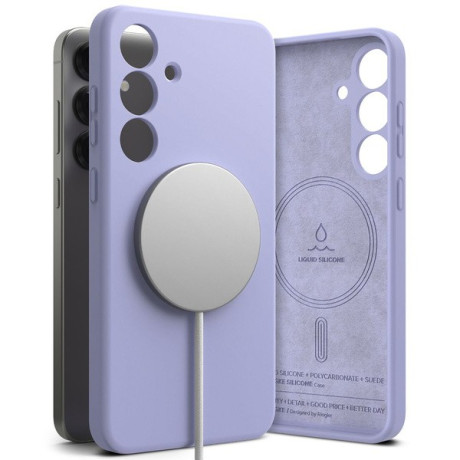 Оригінальний чохол Ringke Silicone MagSafe для Samsung Galaxy S25+ - Purple