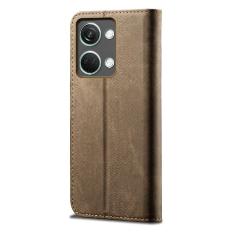 Чохол книжка Denim Texture Casual Style на OnePlus Ace 2V / Nord 3 - хакі