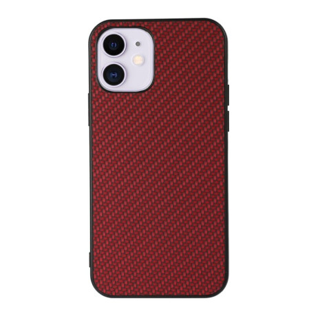 Противоударный чехол Carbon Fiber Skin для iPhone 11 - красный