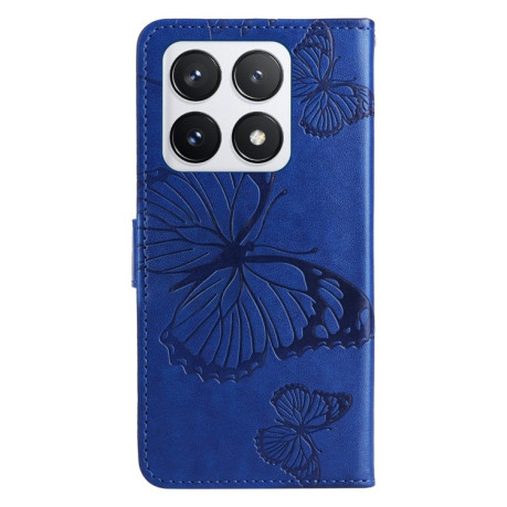 Чохол-книжка Embossed Butterfly для Xiaomi 14T Pro - синій