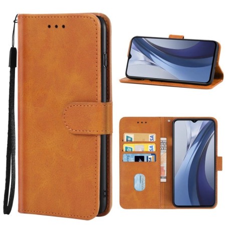 Чехол-книжка EsCase Leather для Vivo iQOO Z3 5G (CN)/Y72 5G (Vietnamese)/Y53S 5G/Y52 5G/T1X/iQOO Z5X - коричневый