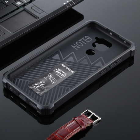 Противоударный чехол Magnetic with Holder на Xiaomi Redmi 10X / Note 9 - черный