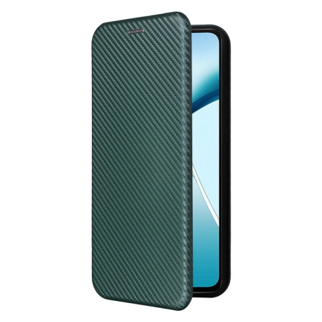 Чохол-книжка Carbon Fiber Texture на OnePlus Nord CE4 Lite - зелений