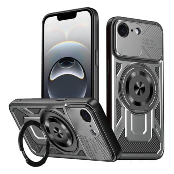 Противоударный чехол Armor Rotating Holder MagSafe на iPhone 16e - серый