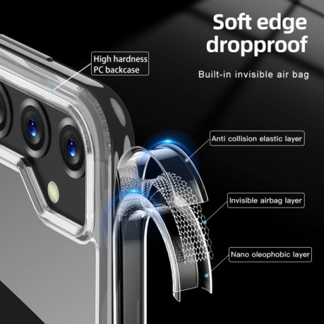 Противоударный чехол Armor Clear для Samsung Galaxy M14 5G - прозрачный
