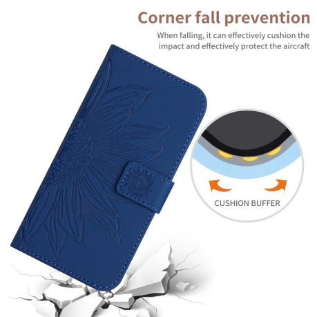 Чехол-книжка Skin Feel Sun Flower для Motorola Edge 60 5G - синий