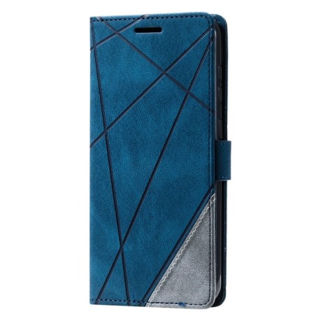 Чехол-книжка Skin Feel Splicing на Samsung Galaxy S23+ 5G - синий