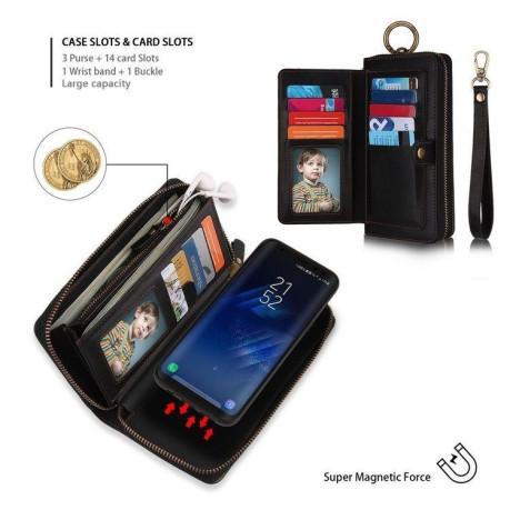 Шкіряний чохол-гаманець Pola на Samsung Galaxy S8/G9500 - Black