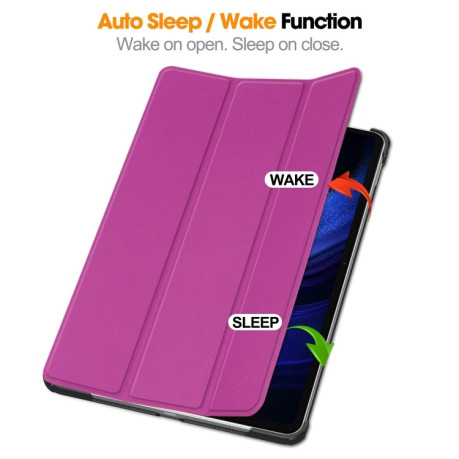Чехол-книжка Solid Color Custer для Xiaomi Pad 6 / 6 Pro - фиолетовый